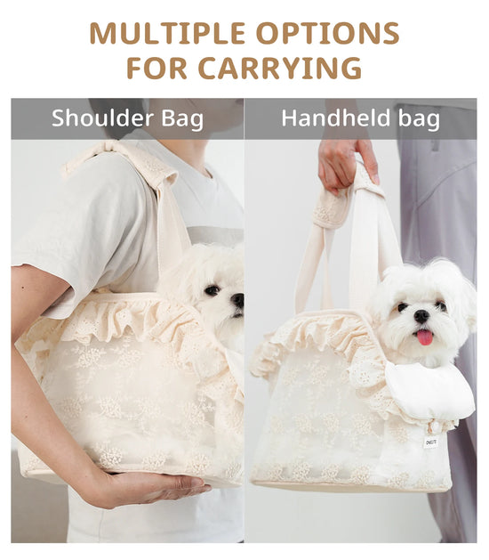 Dog Carrier Bag Purse for Small Dogs, Portable Cat Carrier Handbag, Breathable Pet Travel Carrier, Puppy Handheld Shoulder Bag