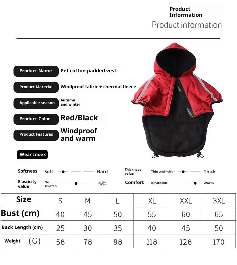 Waterproof Fleece Dog Jacket