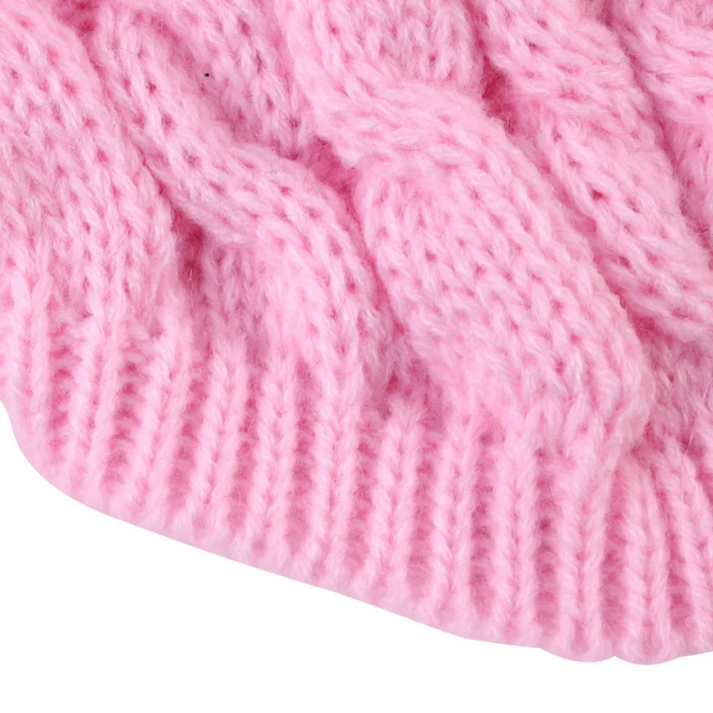 Fashion Knitted Solid Warm Clothing