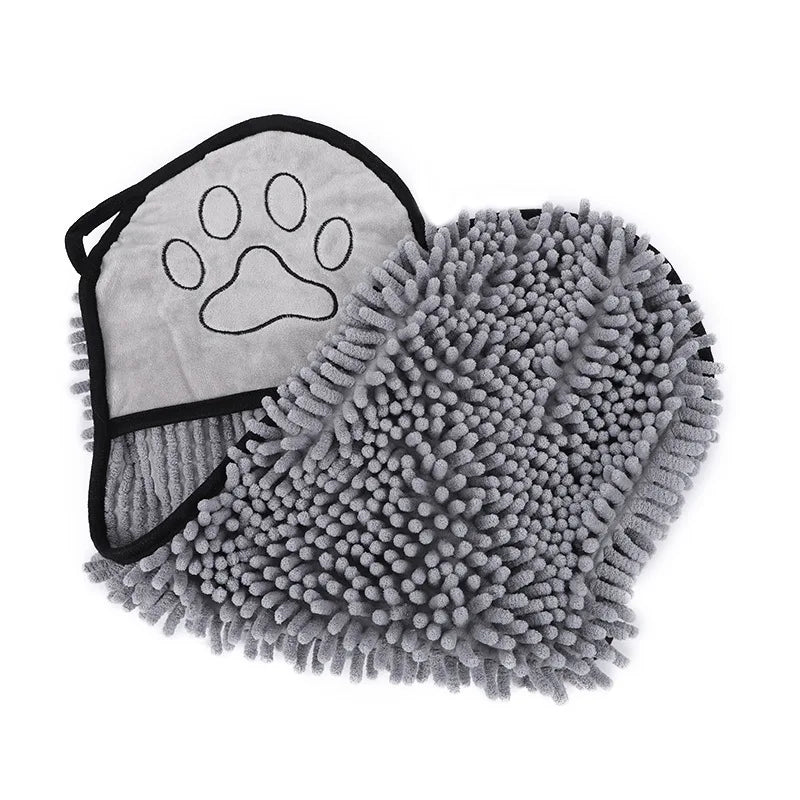 Quick-Dry Chenille Pet Bath Towel