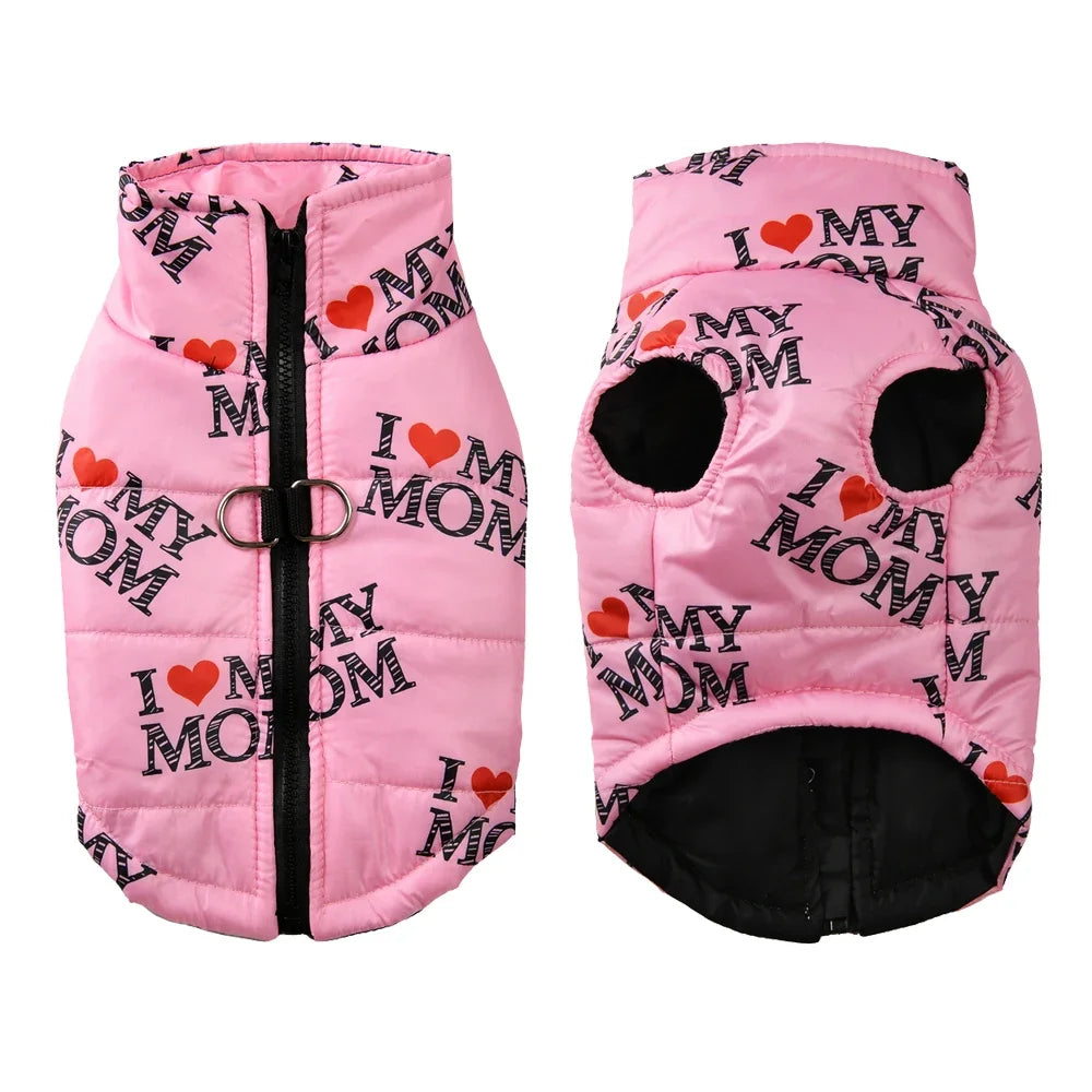 Windproof Pet Coat with Leash D-Ring