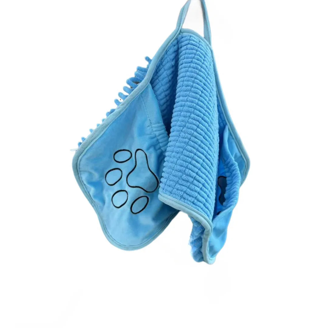 Quick-Dry Chenille Pet Bath Towel