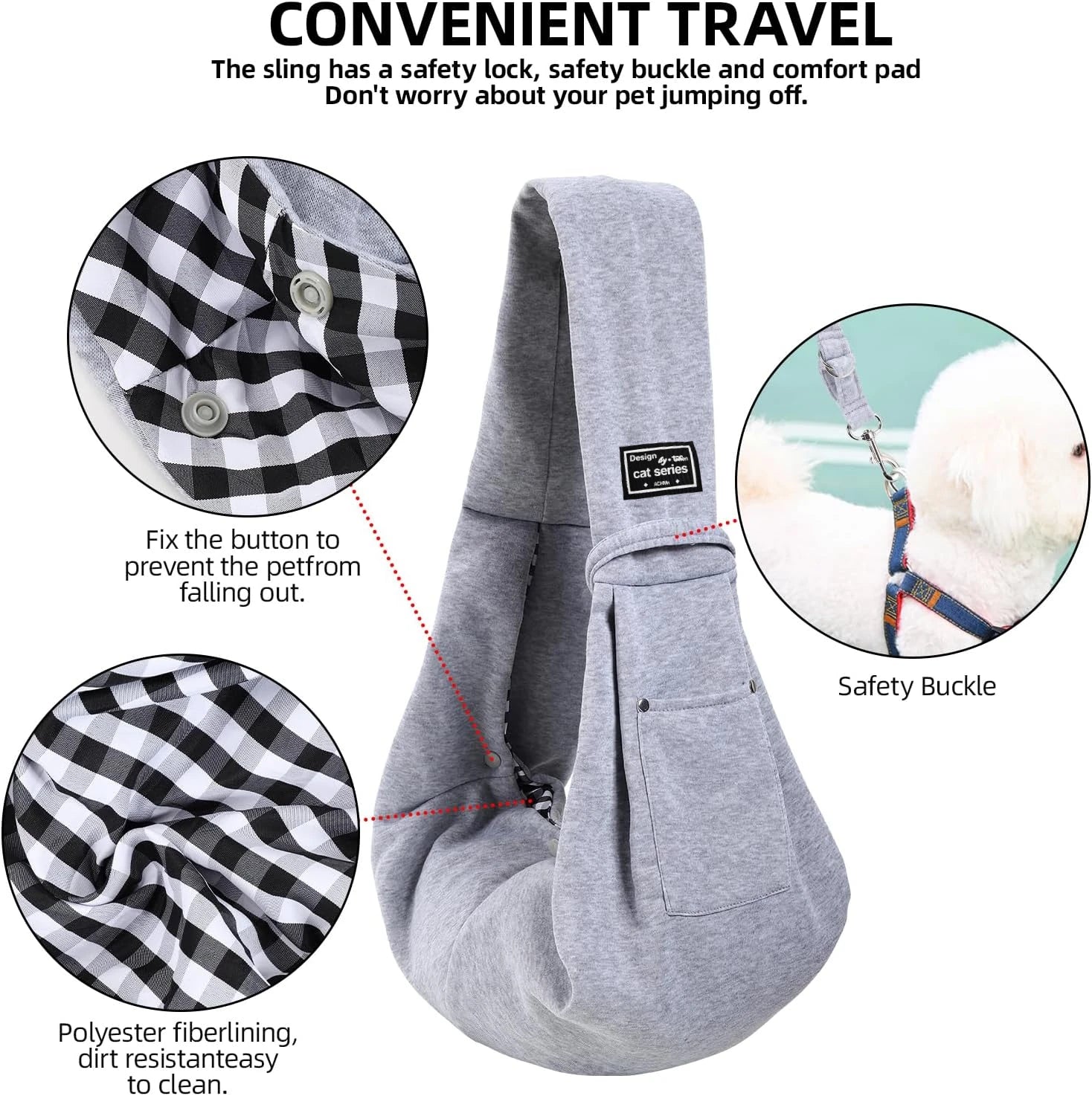 Hand-Free Dog & Cat Sling Carrier