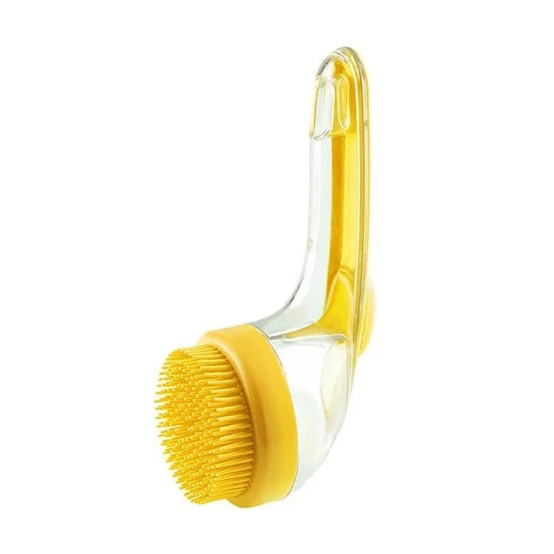 Pet Bath & Massage Brush with Shampoo Dispenser