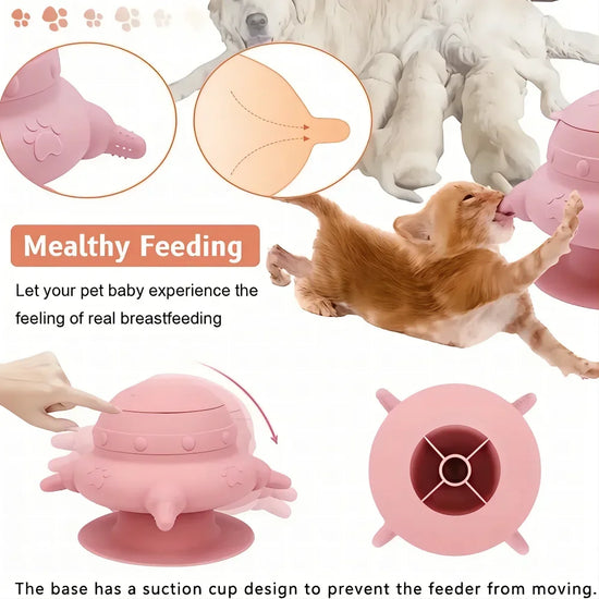 Silicone Pet Breast Feeder & Bottle Storage