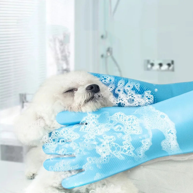 Thick Pet Scrub & Massage Gloves