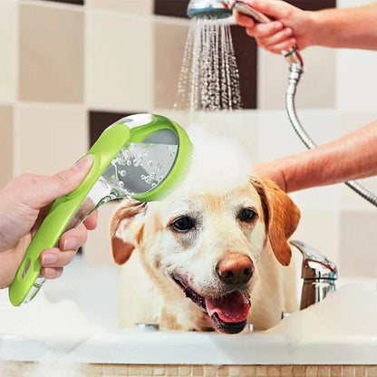Pet Bath &amp; Massage Brush with Shampoo Dispenser