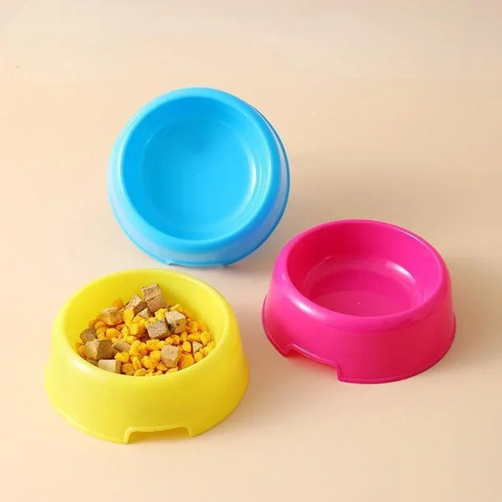 Pet Bowls Plastic Food & Water Feeding Dish