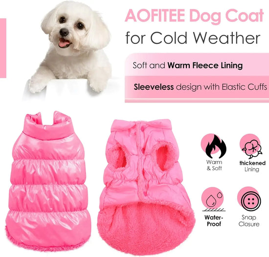 Waterproof Fleece Dog Jacket