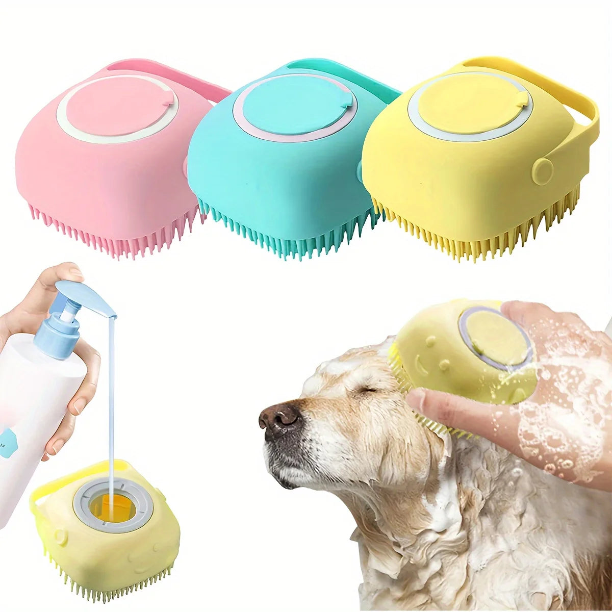 Pet Silicone Bath &amp; Massage Brush