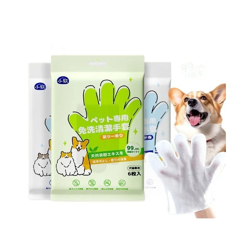 No-Rinse Pet Cleaning Gloves