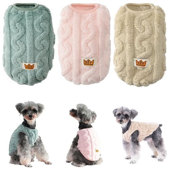 Cozy Fleece Puppy Sweater Vest