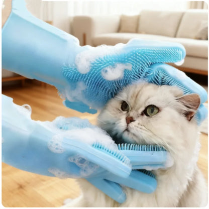 Thick Pet Scrub &amp; Massage Gloves