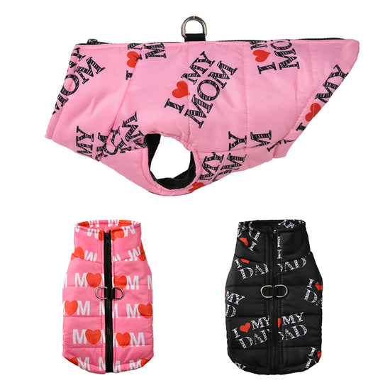 Windproof Pet Coat with Leash D-Ring