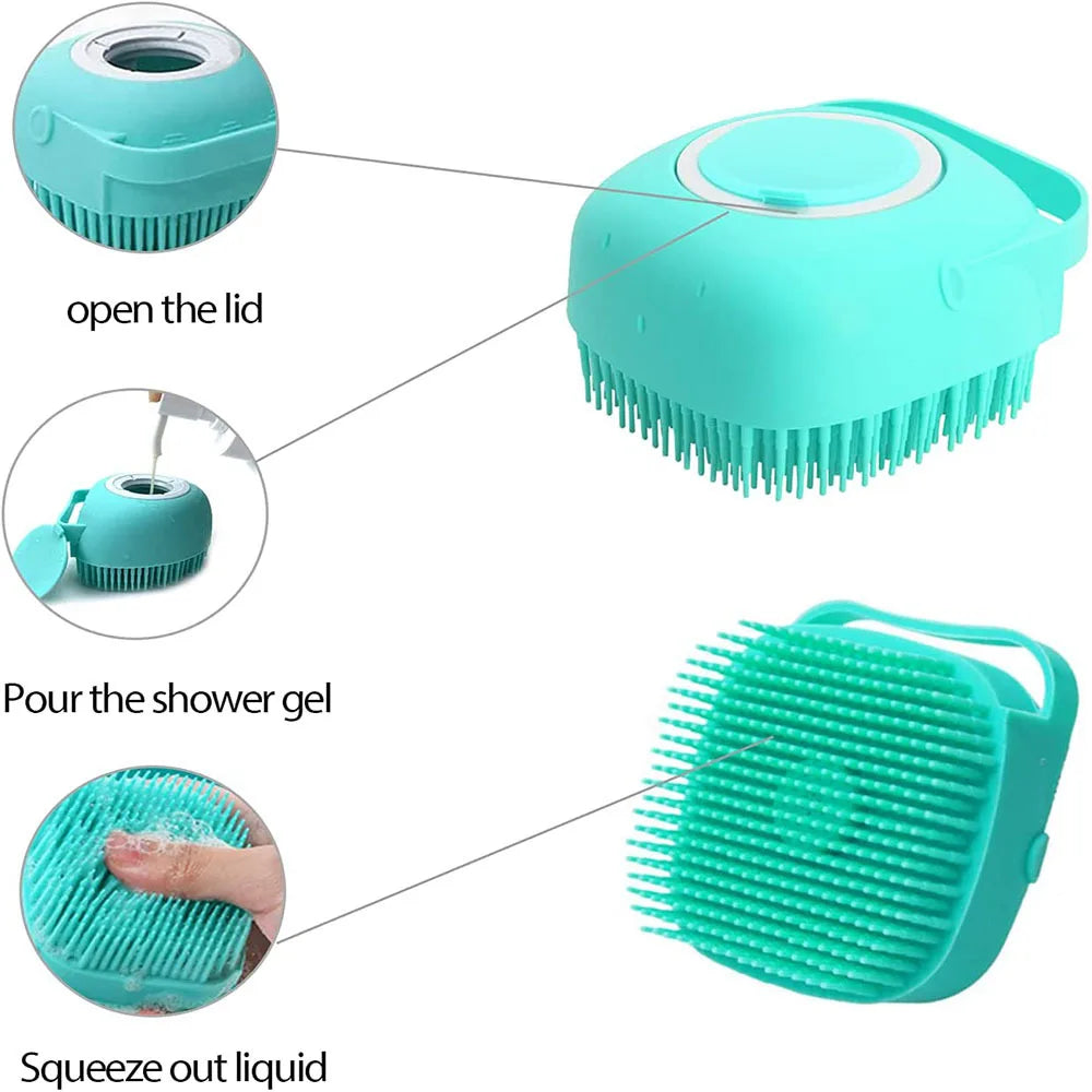 Pet Silicone Bath &amp; Massage Brush