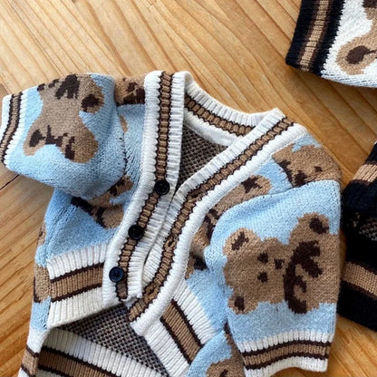 Cute Bear Print Dog Sweater