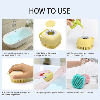 Pet Silicone Bath &amp; Massage Brush