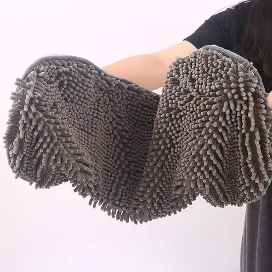 Quick-Dry Chenille Pet Bath Towel