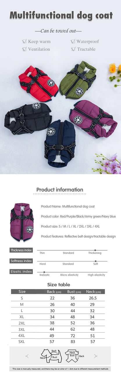 Warm Waterproof Dog Vest