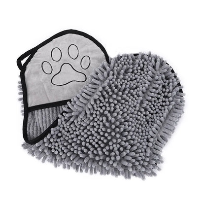 Quick-Dry Chenille Pet Bath Towel