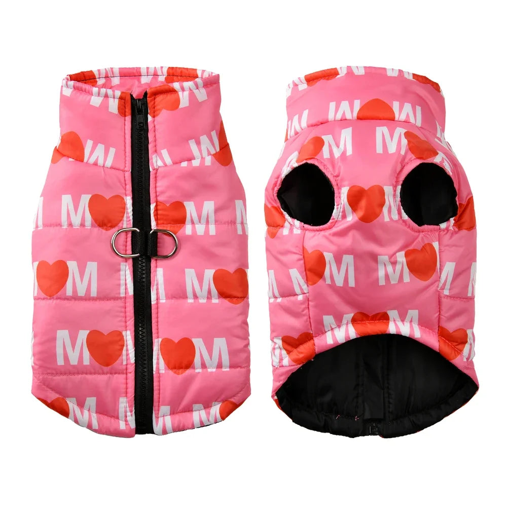 Windproof Pet Coat with Leash D-Ring