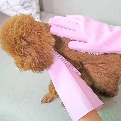 Thick Pet Scrub &amp; Massage Gloves