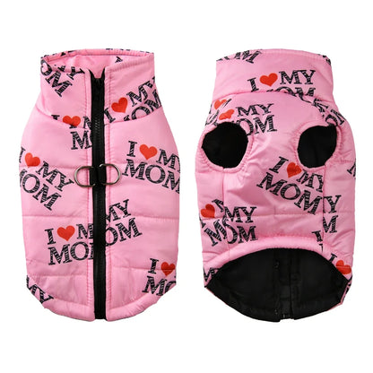 Windproof Pet Coat with Leash D-Ring