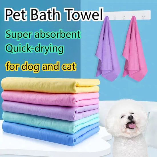 Soft Pet Bathrobe & Cleaning Towel