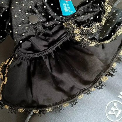 Black Gold Fashion Dog Dress