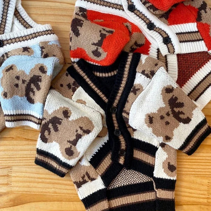 Cute Bear Print Dog Sweater