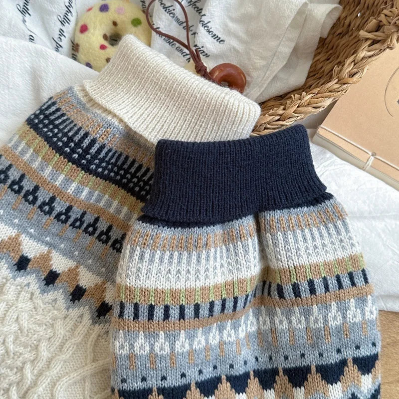 Casual Teddy Pet Vest with Scarf