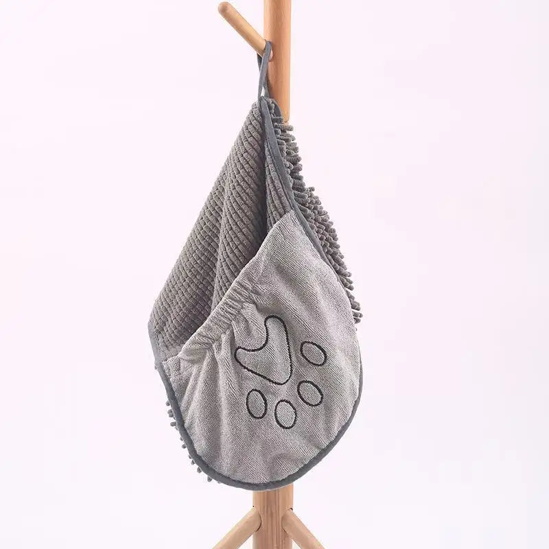 Quick-Dry Chenille Pet Bath Towel