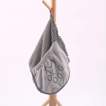 Quick-Dry Chenille Pet Bath Towel