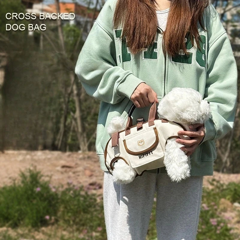 Dog Purse Carrier for Small Dogs, Cats, and Puppies – Soft-Sided Travel Pet Tote Bag，Foldable, Lightweight,for Travel, Outings