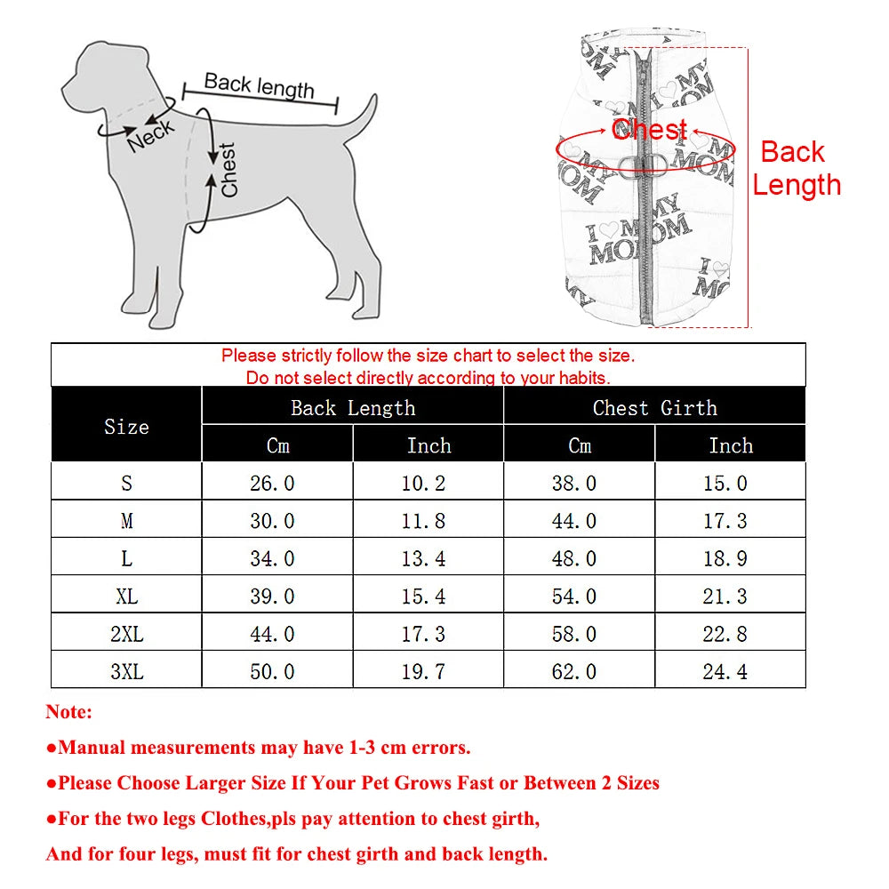 Windproof Pet Coat with Leash D-Ring