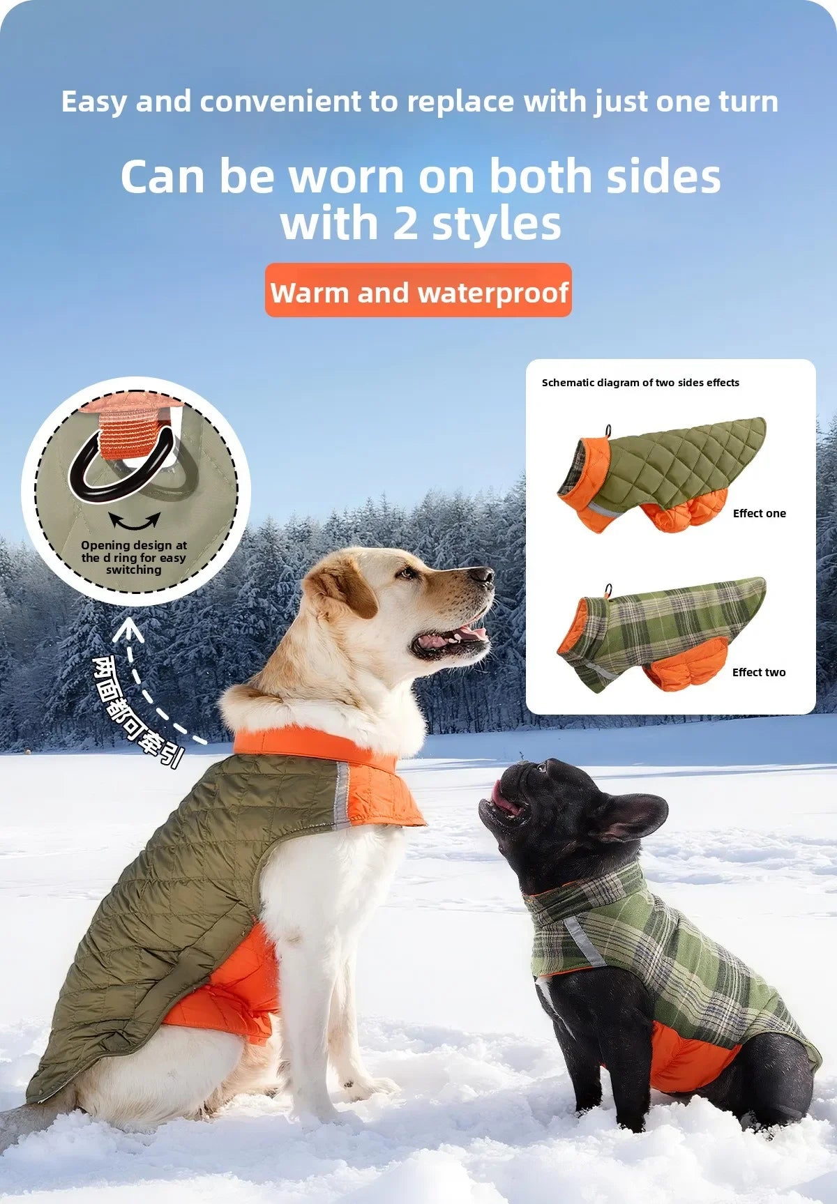 Warm Waterproof Dog Jacket