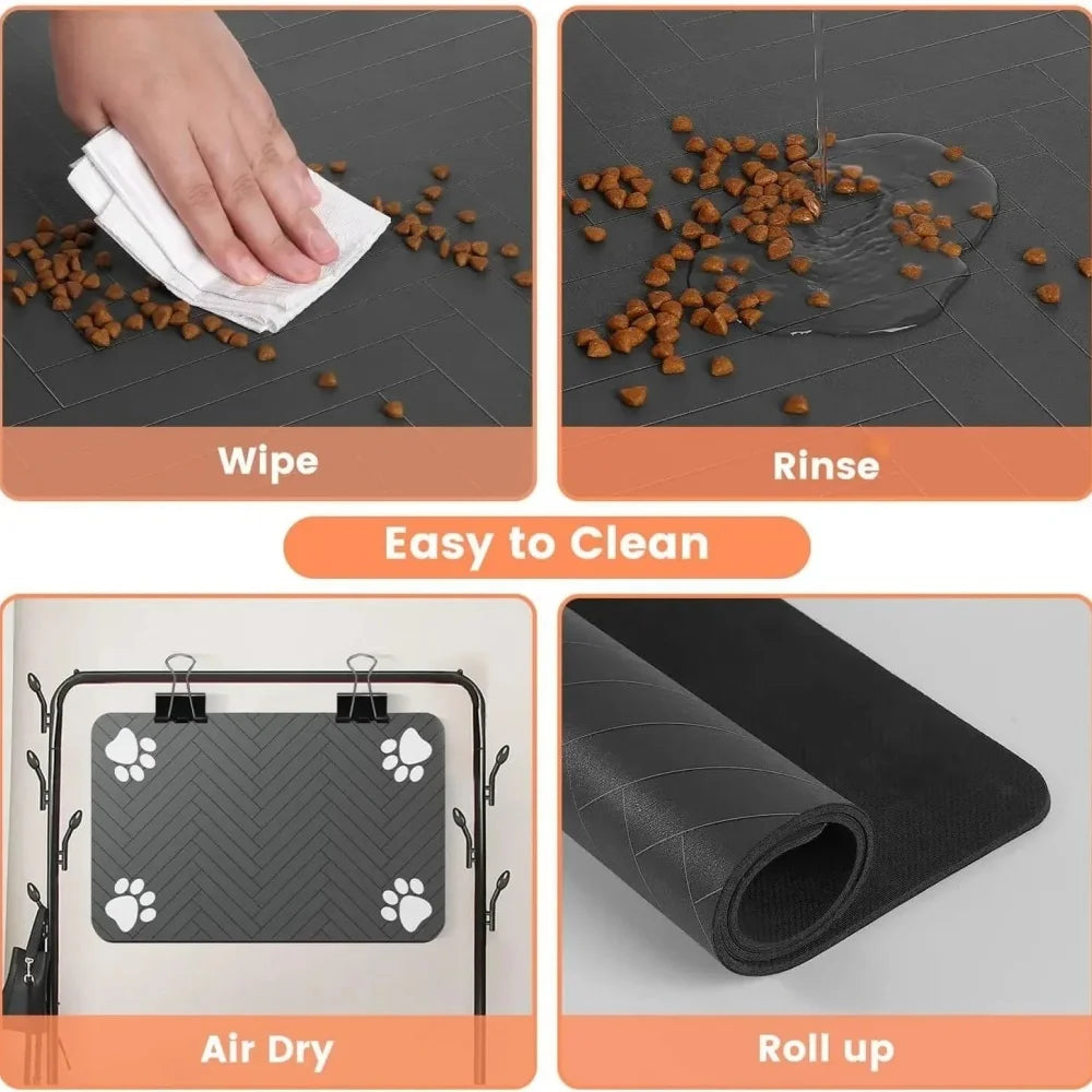 Waterproof Pet Placemat for Food &amp; Water Bowls