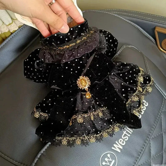 Black Gold Fashion Dog Dress