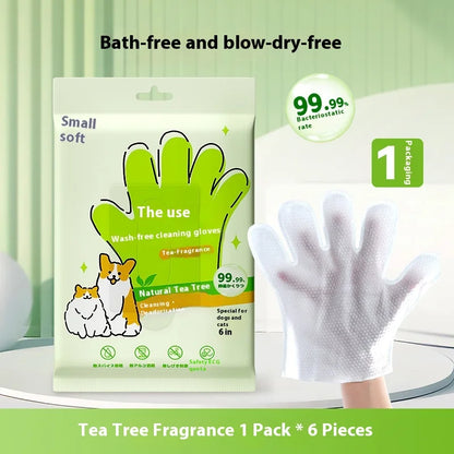 No-Rinse Pet Cleaning Gloves
