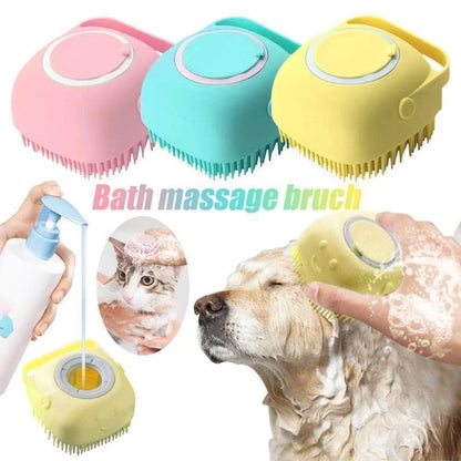Pet Grooming &amp; Cleaning Silicone Brush