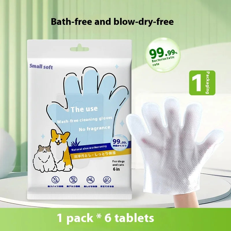 No-Rinse Pet Cleaning Gloves