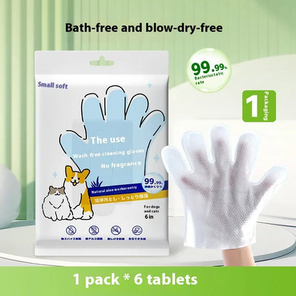No-Rinse Pet Cleaning Gloves