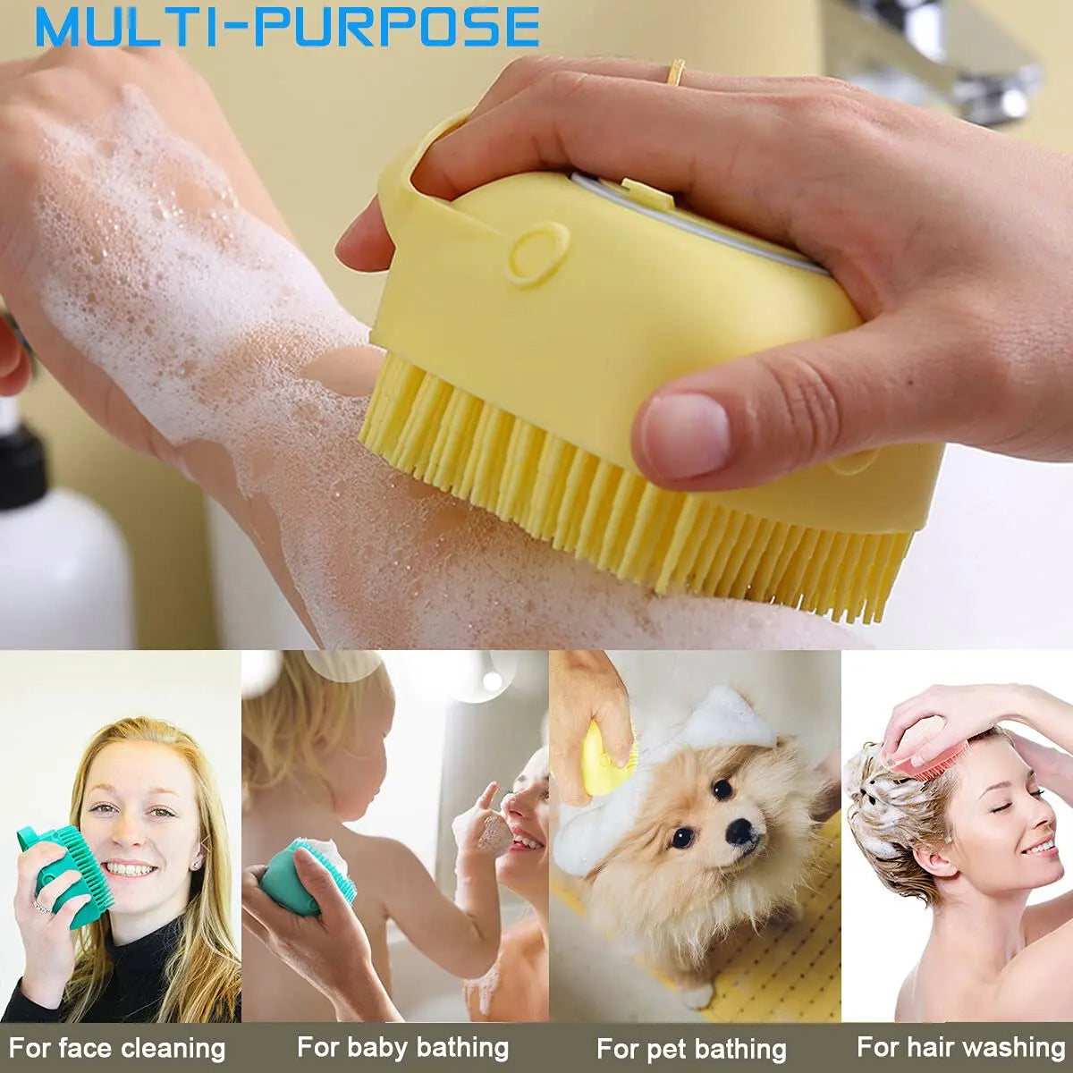 Pet Silicone Bath &amp; Massage Brush