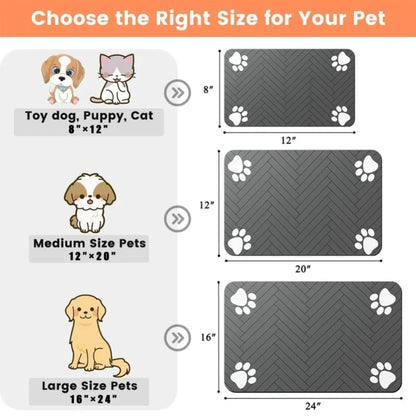 Waterproof Pet Placemat for Food &amp; Water Bowls