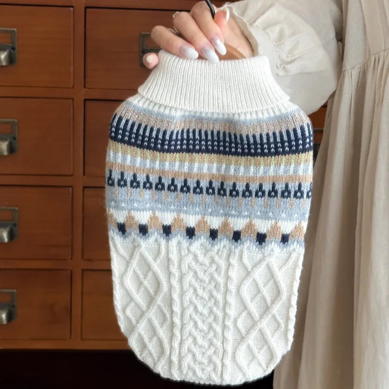 Casual Teddy Pet Vest with Scarf