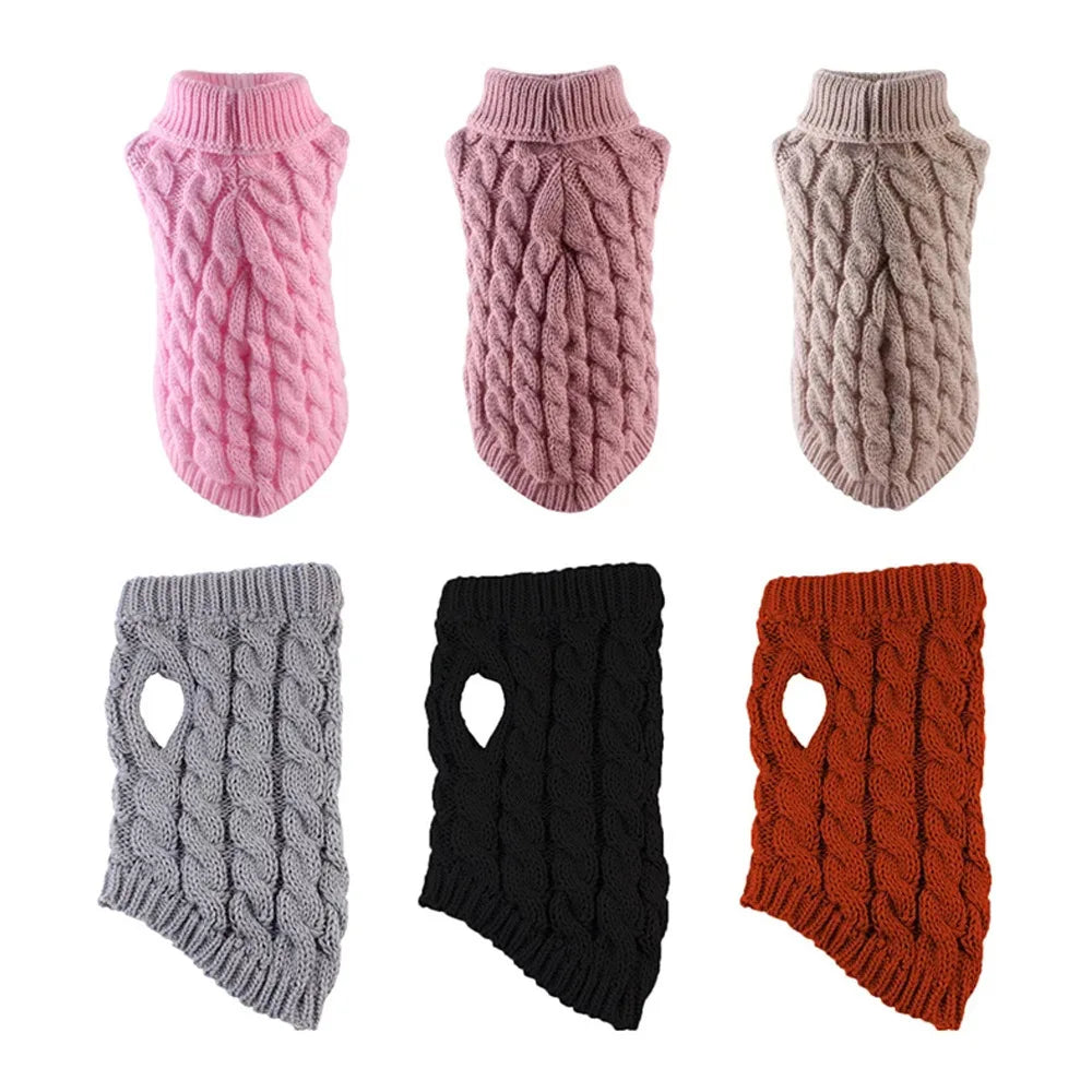 Fashion Knitted Solid Warm Clothing