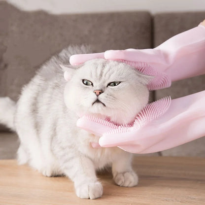 Thick Pet Scrub &amp; Massage Gloves
