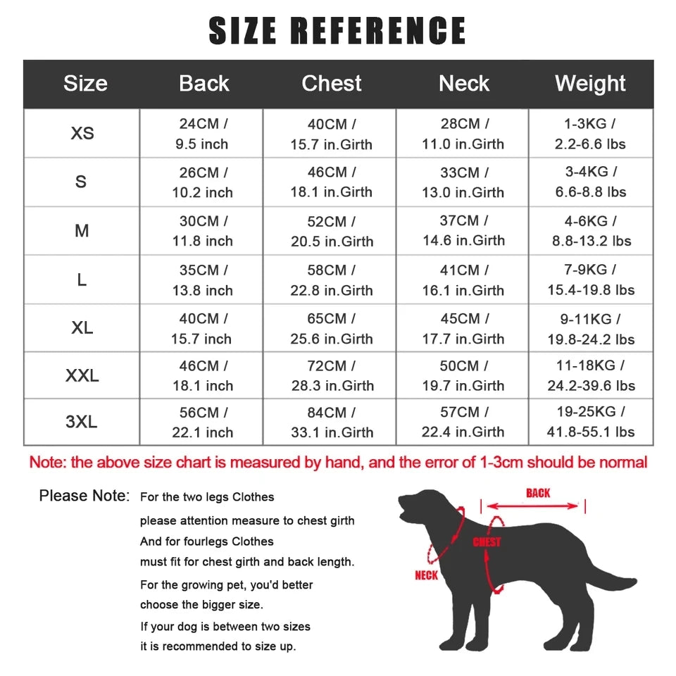 Large Winter Windproof Dog Jacket