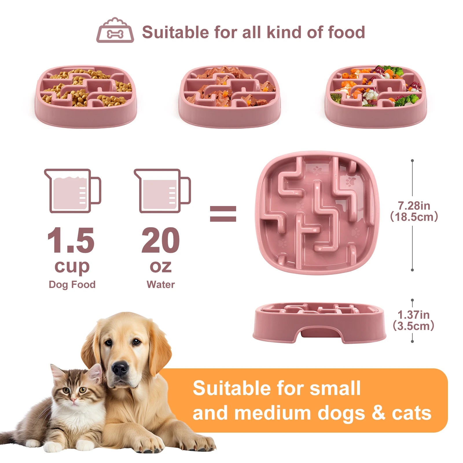 Slow Feeder Dog  Bowl  Anti-Choking