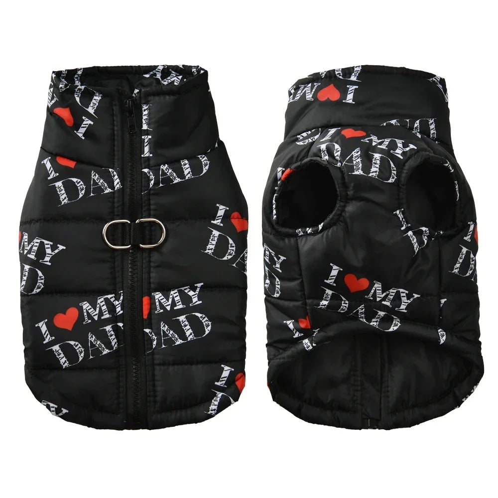 Windproof Pet Coat with Leash D-Ring
